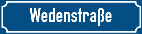 Straßenschild Wedenstraße