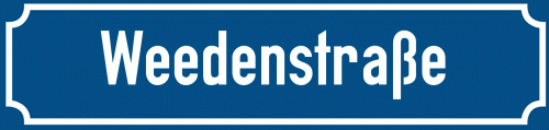 Straßenschild Weedenstraße