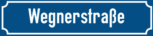 Straßenschild Wegnerstraße