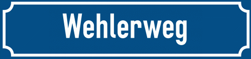 Straßenschild Wehlerweg