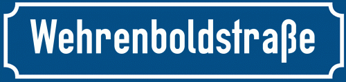Straßenschild Wehrenboldstraße zum kostenlosen Download