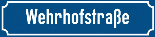 Straßenschild Wehrhofstraße