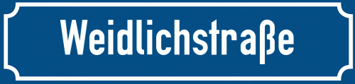 Straßenschild Weidlichstraße