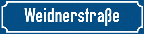 Straßenschild Weidnerstraße