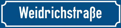 Straßenschild Weidrichstraße
