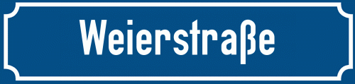 Straßenschild Weierstraße