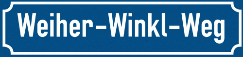 Straßenschild Weiher-Winkl-Weg