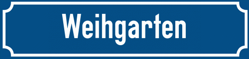 Straßenschild Weihgarten