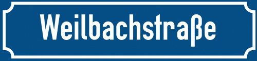 Straßenschild Weilbachstraße