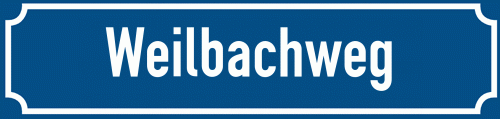 Straßenschild Weilbachweg
