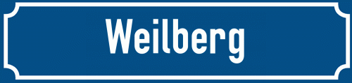 Straßenschild Weilberg