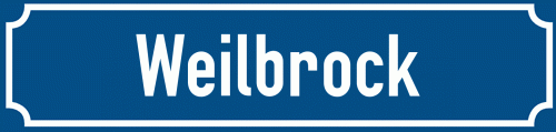 Straßenschild Weilbrock
