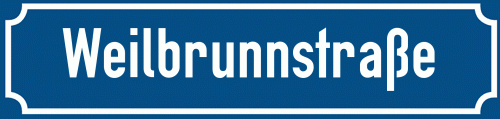 Straßenschild Weilbrunnstraße
