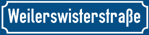 Straßenschild Weilerswisterstraße