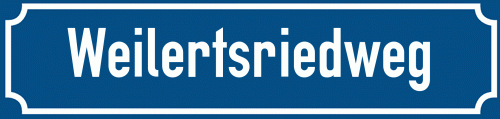 Straßenschild Weilertsriedweg
