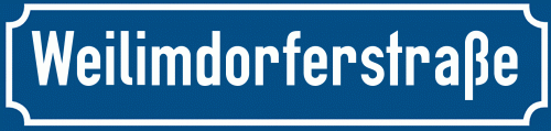 Straßenschild Weilimdorferstraße zum kostenlosen Download