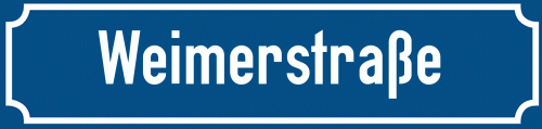 Straßenschild Weimerstraße