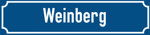 Straßenschild Weinberg