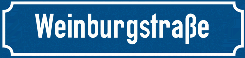 Straßenschild Weinburgstraße