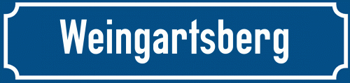 Straßenschild Weingartsberg