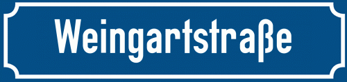 Straßenschild Weingartstraße
