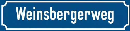 Straßenschild Weinsbergerweg