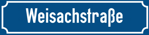 Straßenschild Weisachstraße