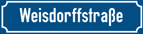 Straßenschild Weisdorffstraße