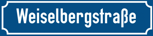 Straßenschild Weiselbergstraße