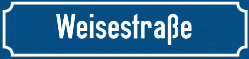 Straßenschild Weisestraße