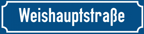 Straßenschild Weishauptstraße zum kostenlosen Download
