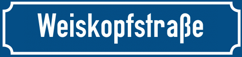 Straßenschild Weiskopfstraße