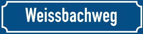 Straßenschild Weissbachweg