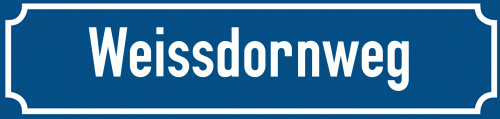 Straßenschild Weissdornweg