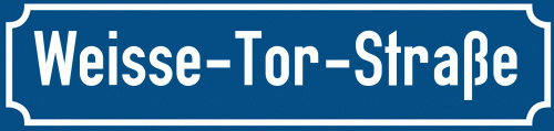 Straßenschild Weisse-Tor-Straße