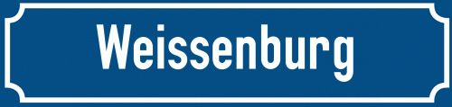 Straßenschild Weissenburg