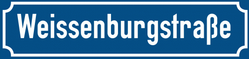 Straßenschild Weissenburgstraße