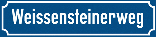 Straßenschild Weissensteinerweg
