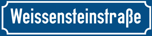 Straßenschild Weissensteinstraße