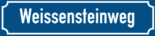 Straßenschild Weissensteinweg