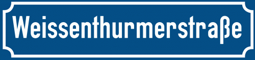 Straßenschild Weissenthurmerstraße zum kostenlosen Download