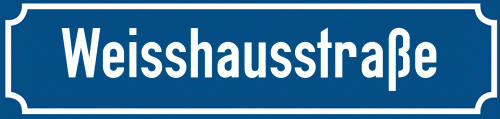 Straßenschild Weisshausstraße