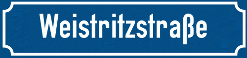 Straßenschild Weistritzstraße
