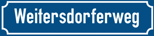 Straßenschild Weitersdorferweg