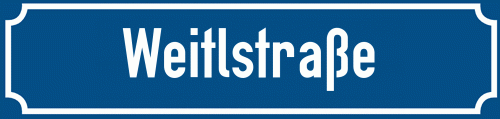 Straßenschild Weitlstraße