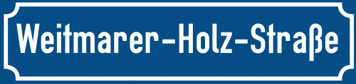Straßenschild Weitmarer-Holz-Straße