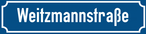 Straßenschild Weitzmannstraße