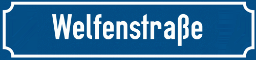 Straßenschild Welfenstraße zum kostenlosen Download