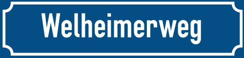 Straßenschild Welheimerweg