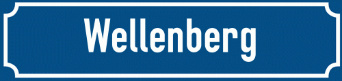 Straßenschild Wellenberg